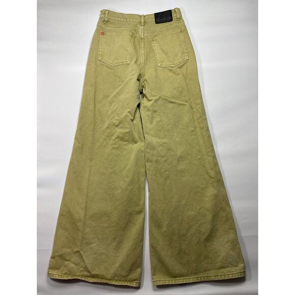 BDG Urban Outfitters Women's Low A-Wide Leg Green Denim Jeans - Size 28x30.5 - Picture 2 of 6